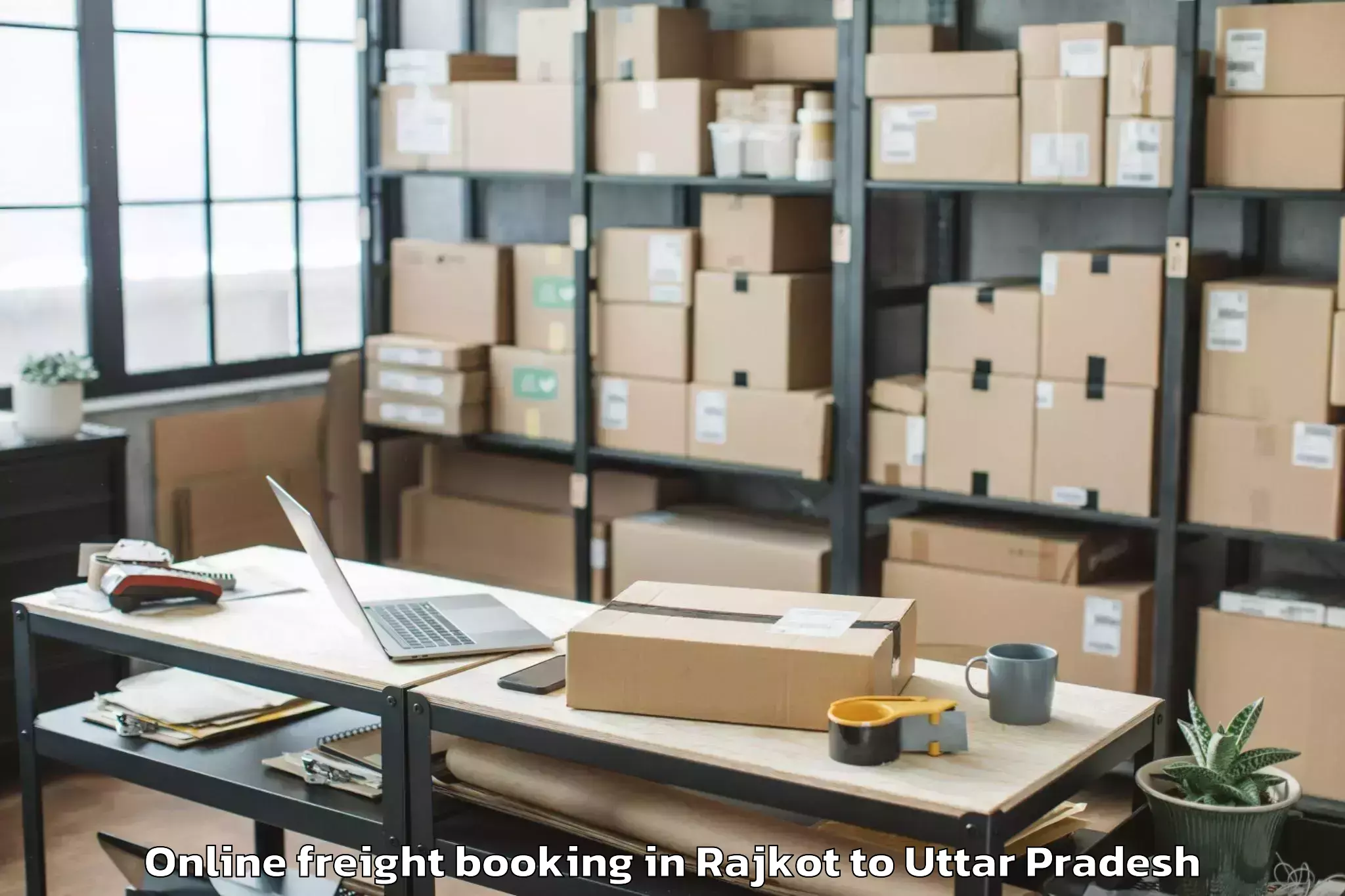 Reliable Rajkot to Milkipur Online Freight Booking